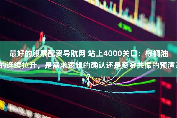 最好的股票配资导航网 站上4000关口：棕榈油的连续拉升，是需求逻辑的确认还是资金共振的预演？